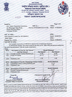 Halco Aluminium - National Test house (NER)